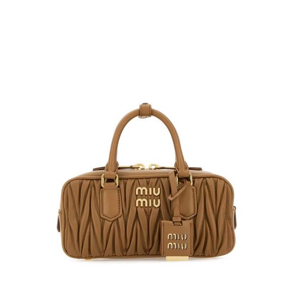 MIU MIU Handbags - Miu Miu Women Caramel Leather Arcadie Handbag